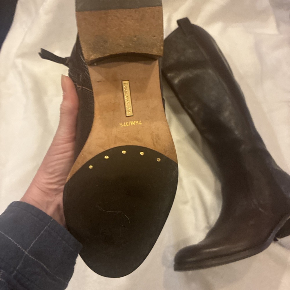 Brown Leather Boots Women Size 7.5 Gorgeous! Excellent Used Condition - Picture 10 of 11